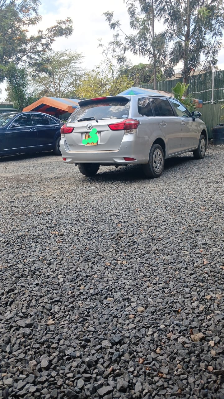 Our silver Toyota Fielder in Nairobi